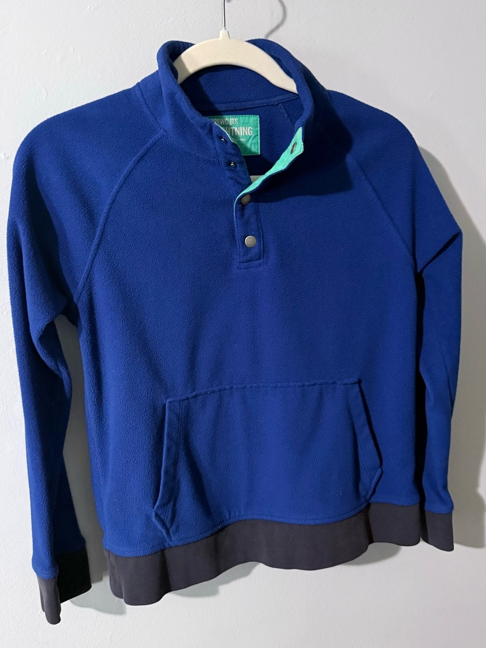 Crewcuts Boys Fleece Pullover with Snap Closure- sz 12